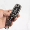 Metal Silicon Car Key Case Fit for KIA Seltos | KIA Sonet | Kia Carens (3 Button Flip Key) - Image 6