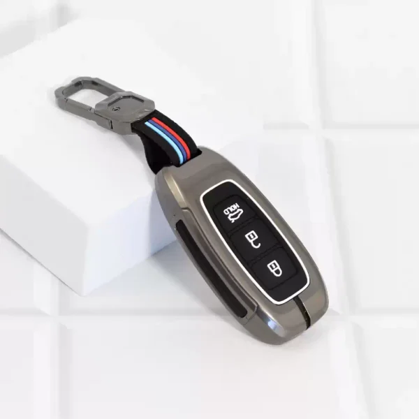 Metal Silicon Alloy Key Case for Hyundai 3 Button Smart Key